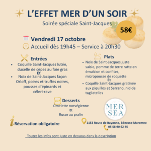 Mersea Plateau De Fruits De Mer Benesse Maremne MERSEA Effet Mer SaintJacques Canva EDITABLE